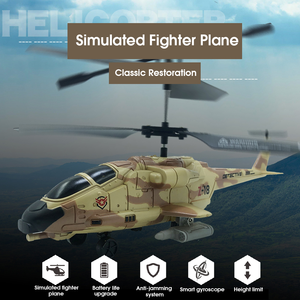 JS-8 2.5 CH Apache Remote Control Combat Helicopter with Gyroscope Remote Control Electric Remote Control Helicopter