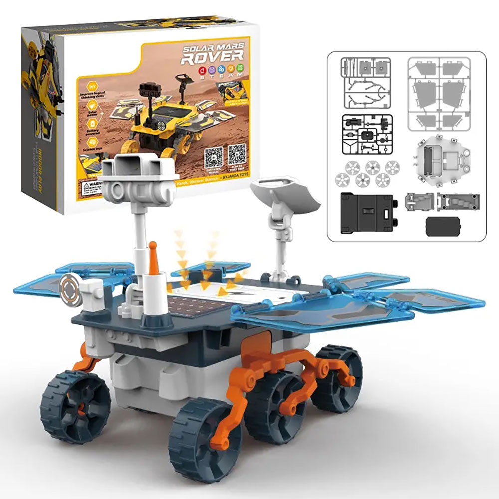 Solar Mars Rover Toys STEM DIY Toy for Kids Educational Electric Model with Solar Power Hands-on Learning and Fun Assembly