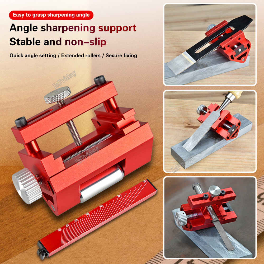 Aluminum Alloy Honing Guide Angle Sharpener for Wood Chisel Sharpening Jig Roller