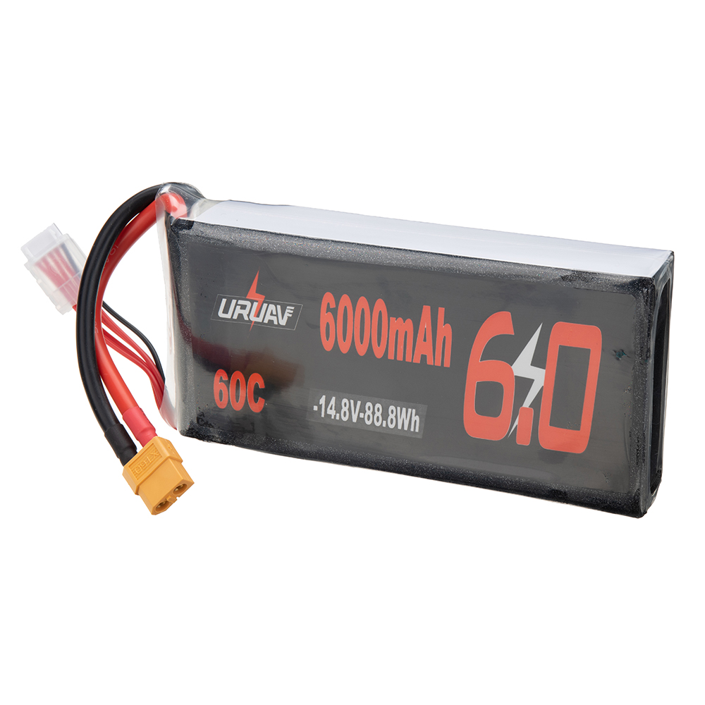 URUAV 14.8V 6000mAh 60C 4S LiPo Battery XT60 Plug for RC Drone