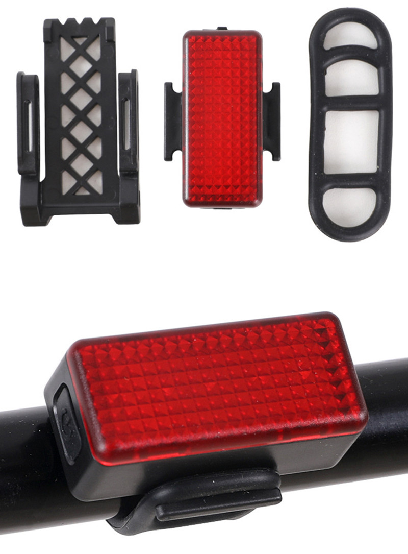 Mini Bicycle Taillight 3-Mode Flash Light USB Rechargeable Safety Warning Light for Bicycle