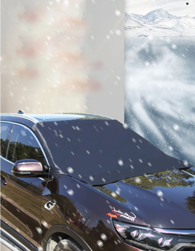 Vente Demi-housse de protection contre la neige pour voiture, anti-givre,  antigel, demi-housse épaisse avec pare-soleil magnétique, universel pour  toutes les saisons - Banggood Français Mobile
