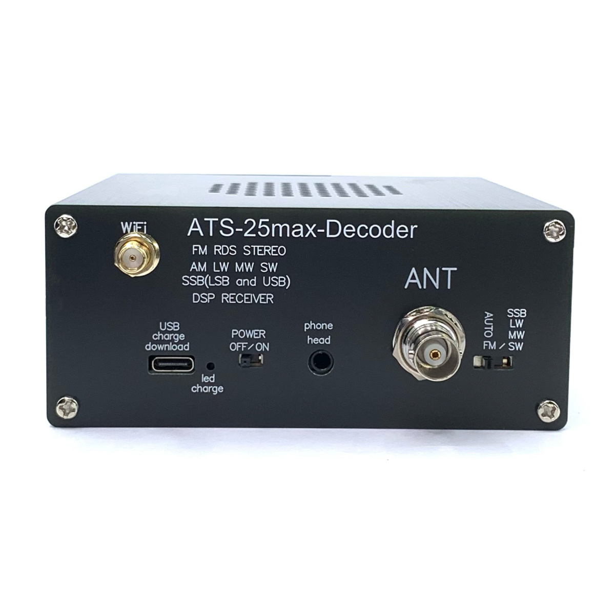 SI4732 ATS-25max-DECODER Radio Receiver 4.16 Version Adds CW RTty Decoding Function WiFi Function Four Audio Spectrum DSP Receiver FM LW (MW and SW) and SSB Built -in 3000mA Lithium Battery