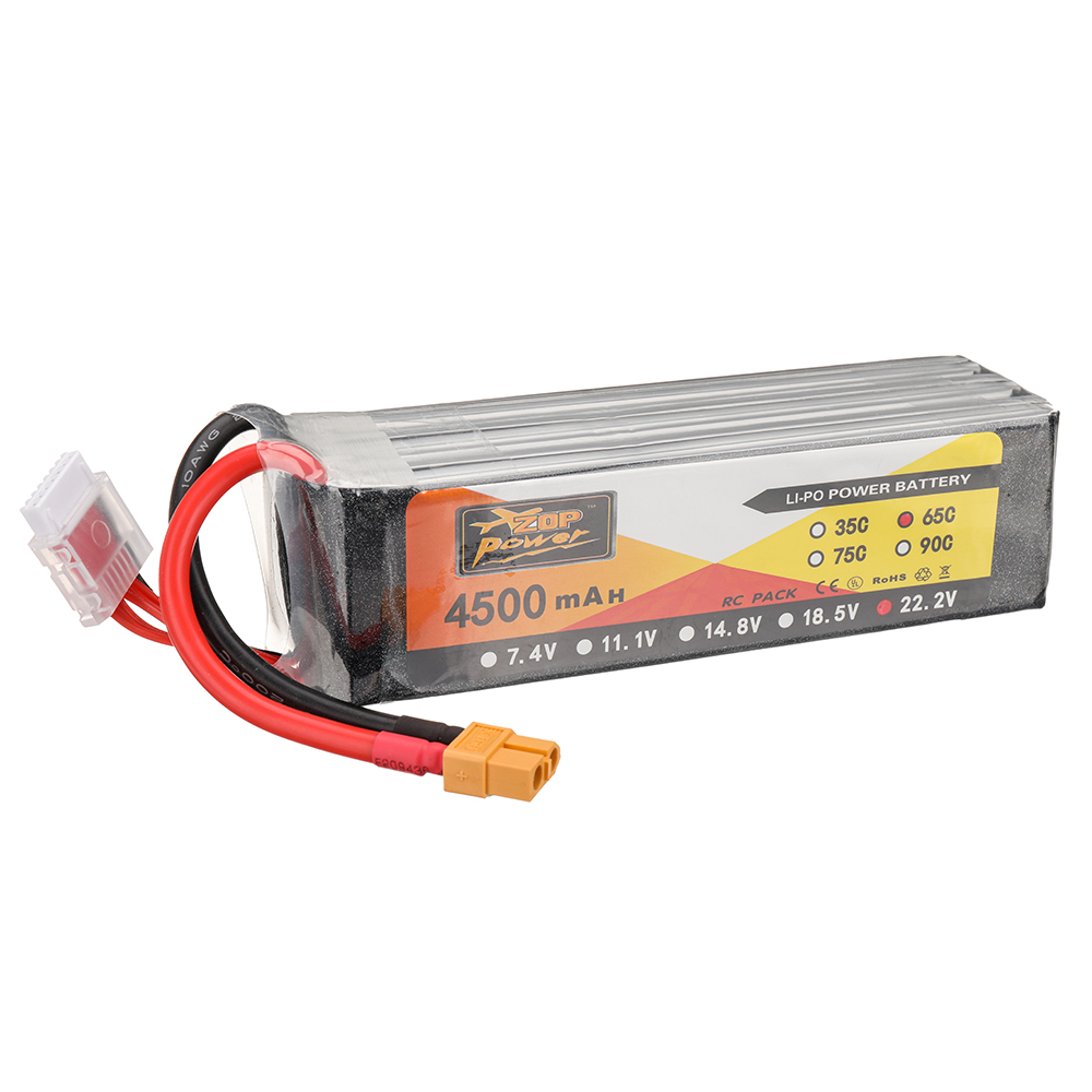 ZOP Power 22.2V 4500mAh 65C 6S LiPo Battery XT60 Plug for RC Drone