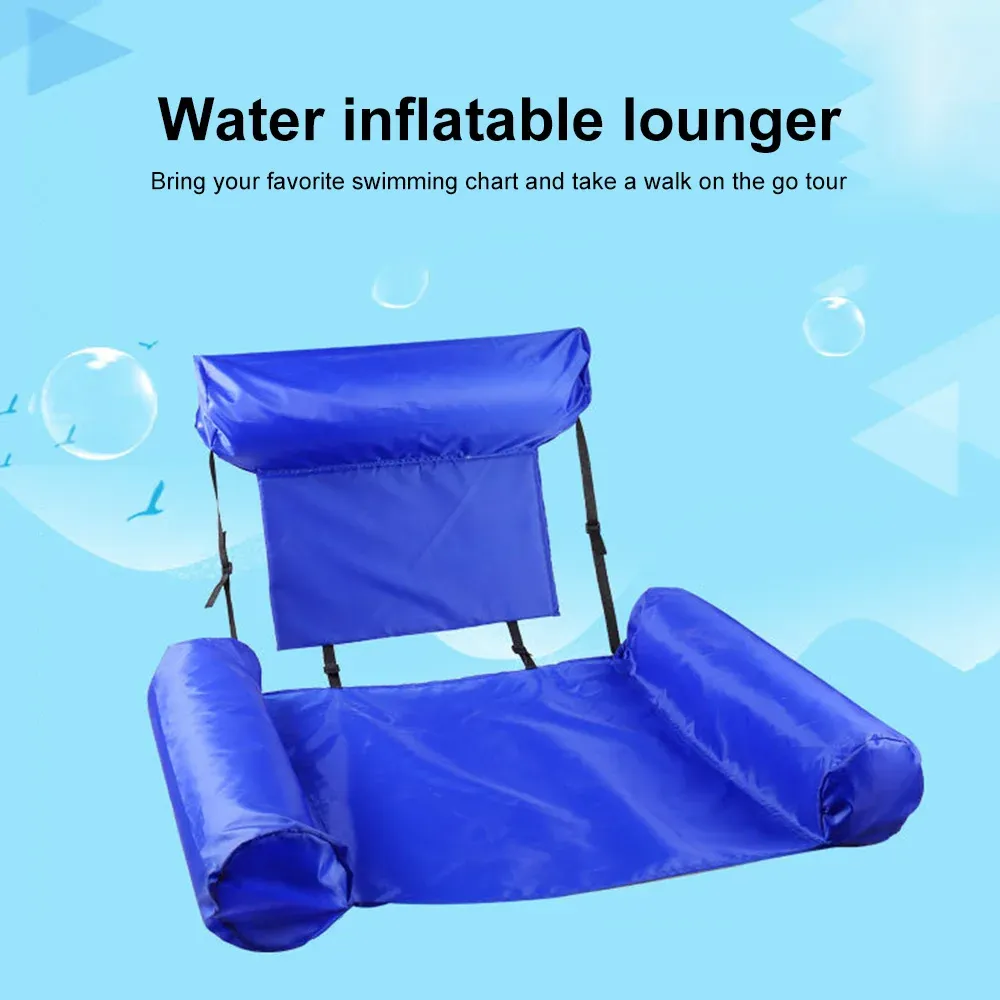 PVC Summer Floating Row Swimming Pool Floats Foldable Air Mattresses Bed Beach Water Sports Lounger float Chair Hammock Mat