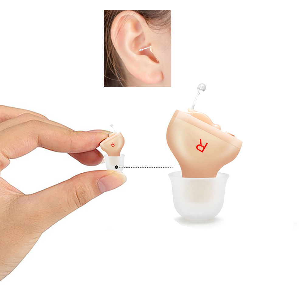 26dB For Elderly Deaf Mini Hearing aid 300-4800MHz Sound Amplifier Invisible Hearing Loss