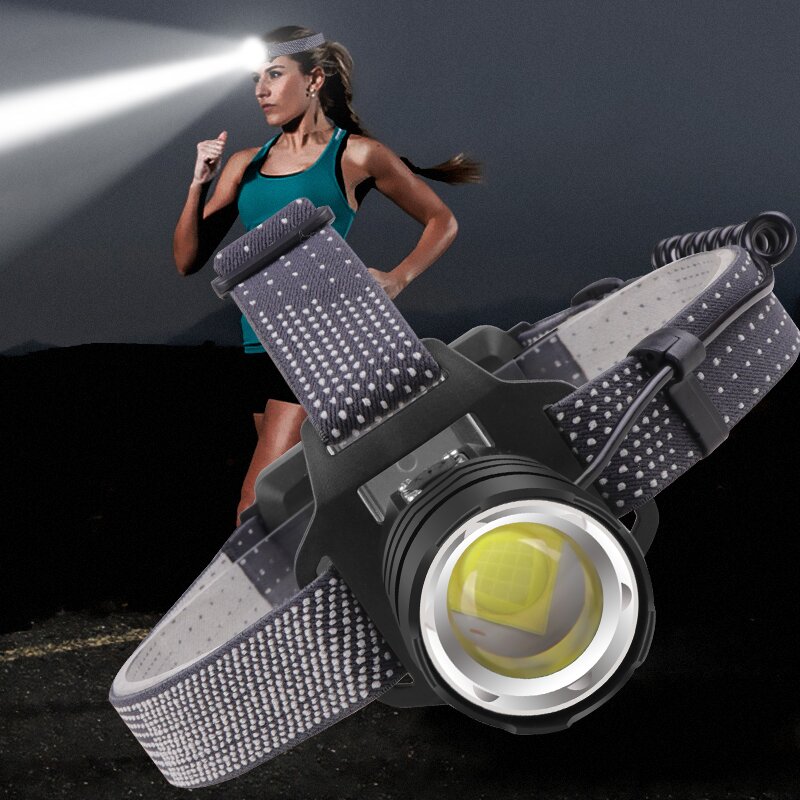 XHP160 Powerful Lantern USB Flashlight Headlight Rechargeable Head Torch Light