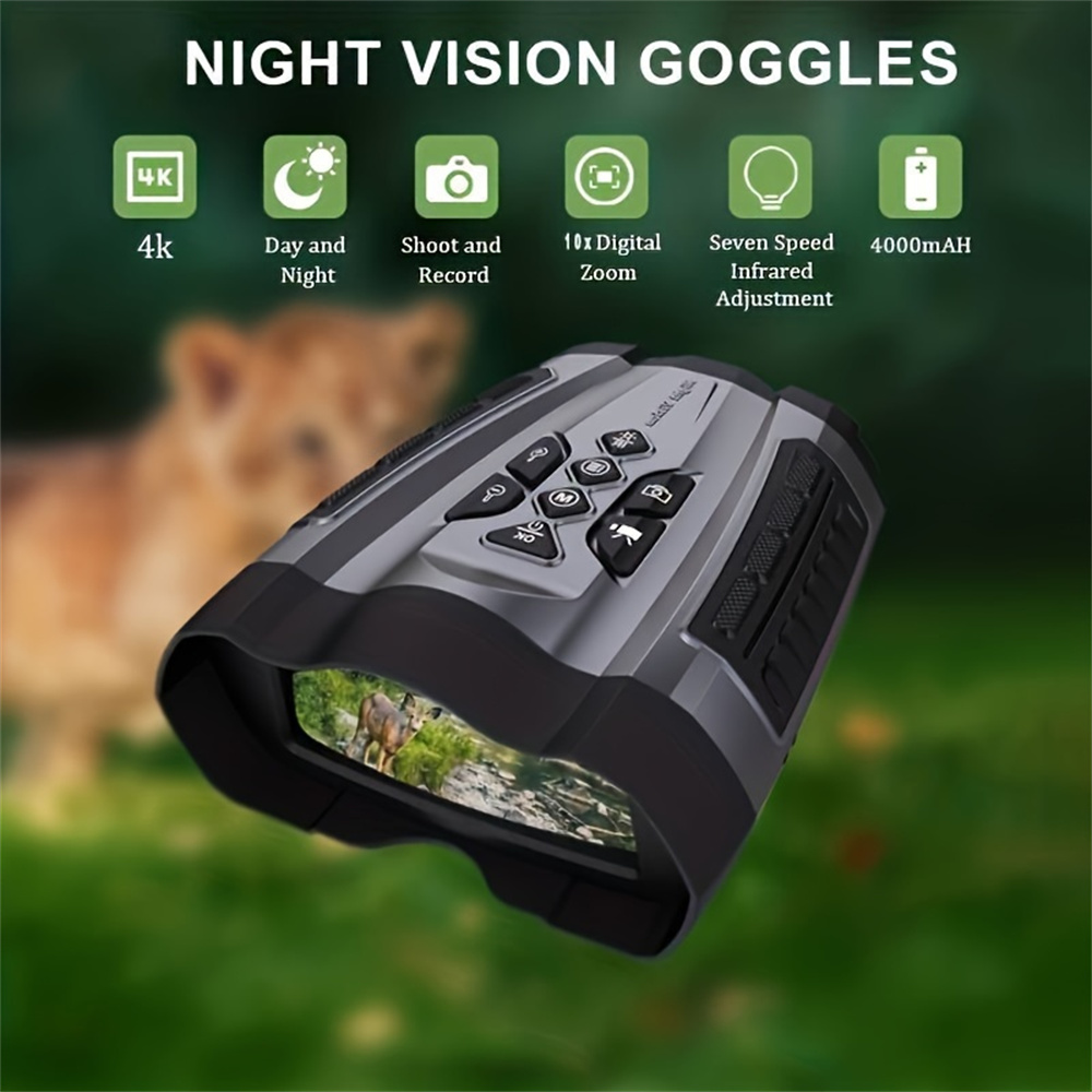 Binocolo Visione Notturna Digitale Cozion 1080P – Infrarossi 850nm, Zoom 8x, Portata 500m, Schermo 3.5″ TFT, Con Scheda 32GB