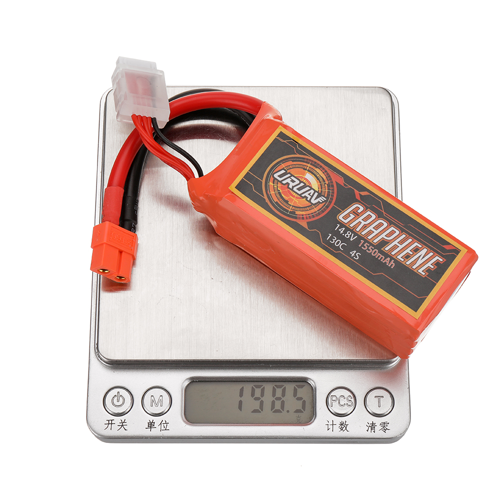 URUAV GRAPHENE 14.8V 1550mAh 130C 4S LiPo Battery XT60 Plug for RC Drone