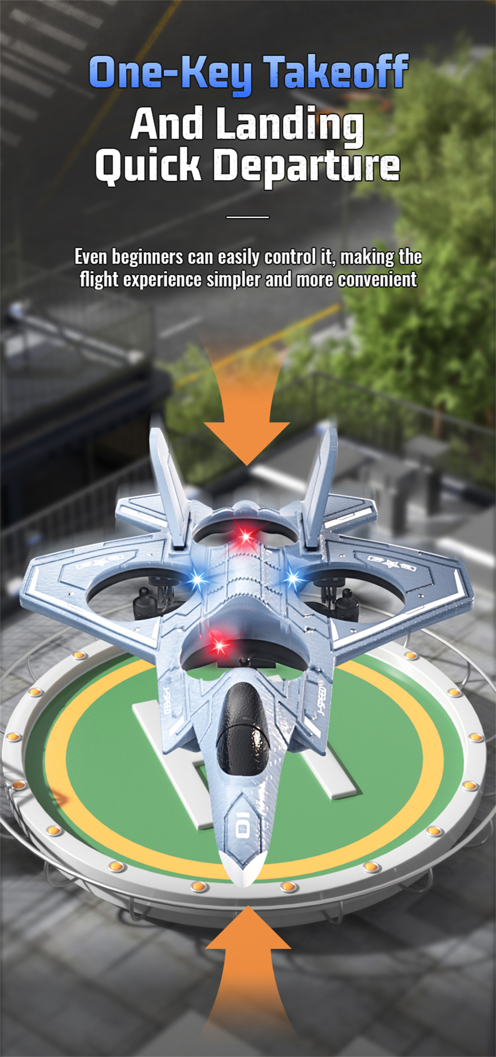 JJRC H128 2.4G EVA Fighter Altitude Hold Mode 360° Roll Turbofans Motors 4CH LED RC Toy Gift Remote Control Drone Airplane Quadcopter Stunt Glider RTF