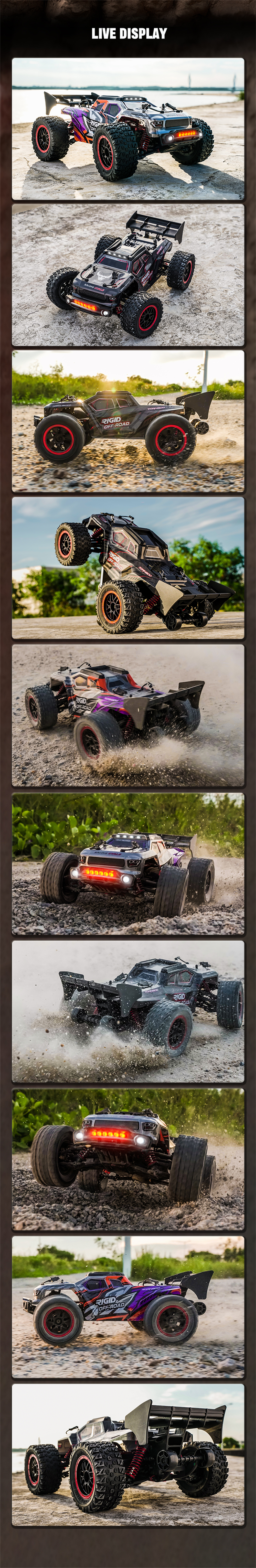 ZLL SG316MAX/PRO 1/16 2.4G 4WD 80km/h Brushed/Brushless RC Car LED Light Off-Road Climbing Truck High Speed Full Proportional Vehicles Model RTR Toys
