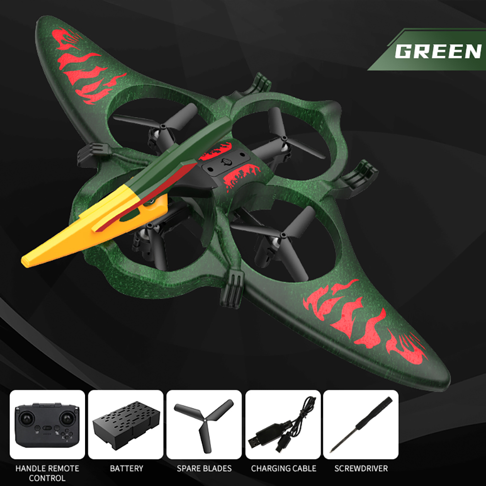 FUQI MODEL X78 2.4G Wing Dragon Gravity Sensor Stationary Flight Headless Mode EPP RC Drone Airplane Quadcopter Glider RTF With LED Lights for Beginners