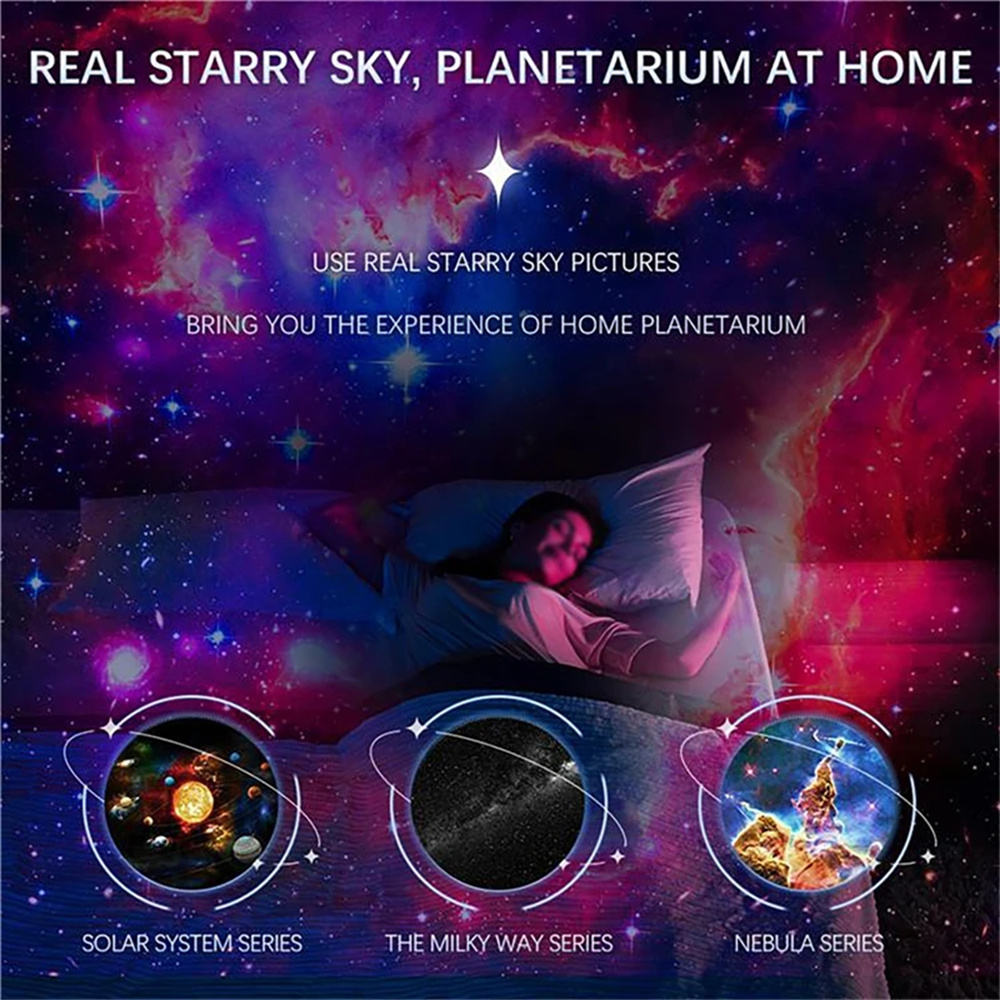 Projecteur Galaxy 13 En 1 HavenDomicile – Lampe Étoiles Nébuleuse Rotative 360°, Planétarium Maison Avec 12 Constellations & Système Solaire
