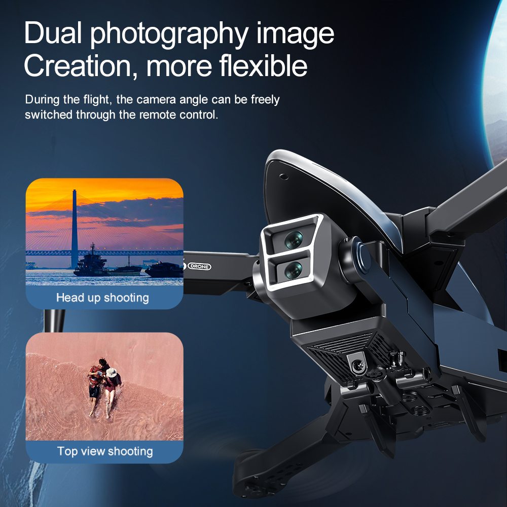 YCRC A66 WiFi FPV with HD Dual Camera 360° Obstacle Avoidance Optical Flow Positioning One-Key Spray Foldable RC Drone Quadcopter RTF