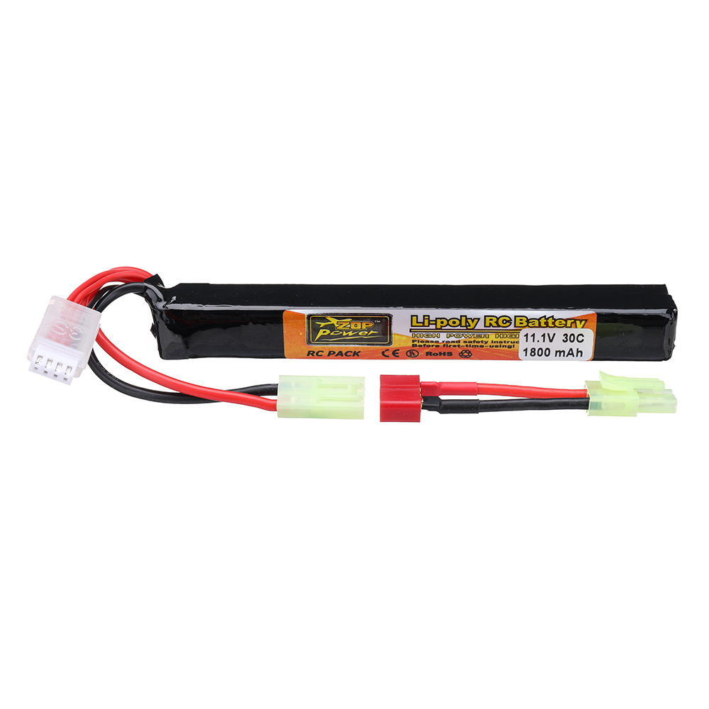 ZOP Power 11.1V 1800mAh 30C 3S LiPo Battery Tamiya Plug With T Plug Adapter Cable for RC Car