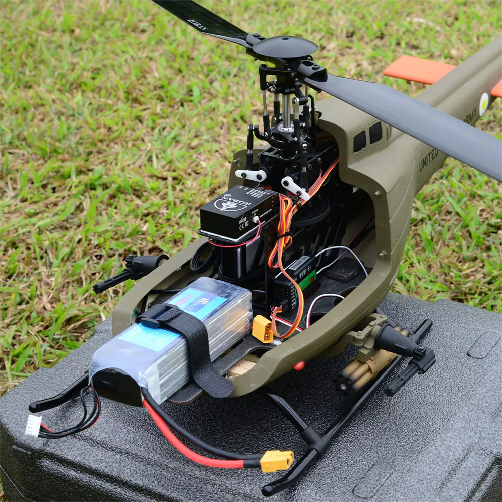 ROBAN 470 Class UH-1D 2.4G 10CH GPS Stabilized Scale Flybarless RC Helicopter RTF With X2 Flight Controller