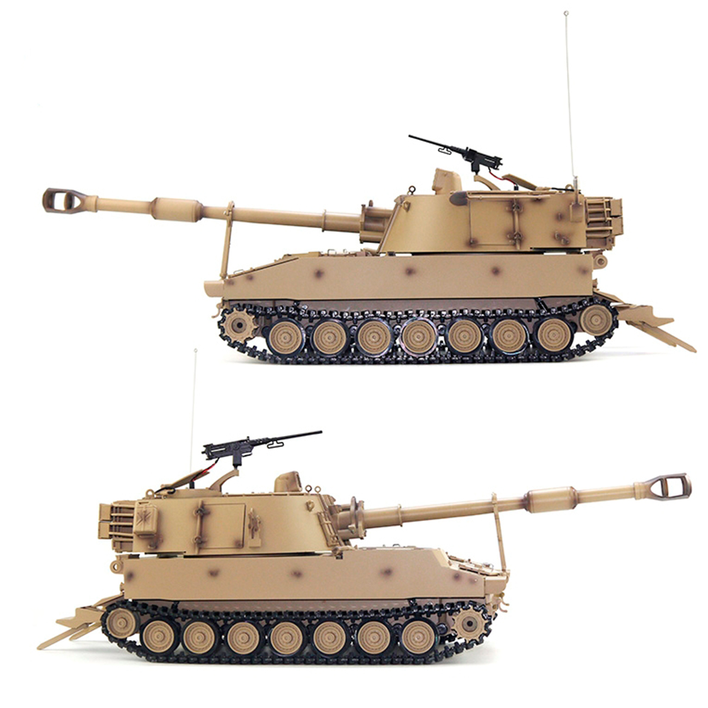 Tongde Model M2109 M109A2 1/16 2.4G RC Tank Loud Speaker Battle Shooting RC Car Vehicle Models RTR Toys