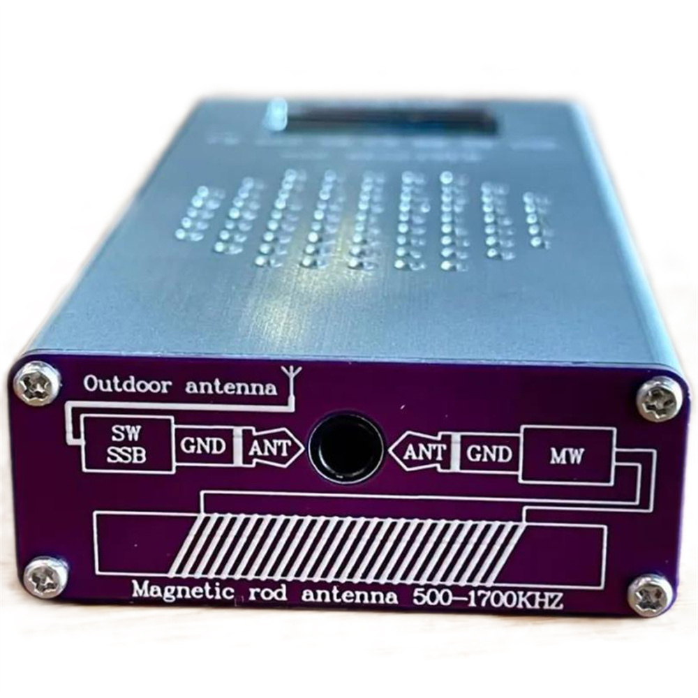 ATS100 SI4732 Portable Radio Receiver FM AM LW MW SW SSB LCD Display Whip Antenna In-Built Lithium Battery Compact Design