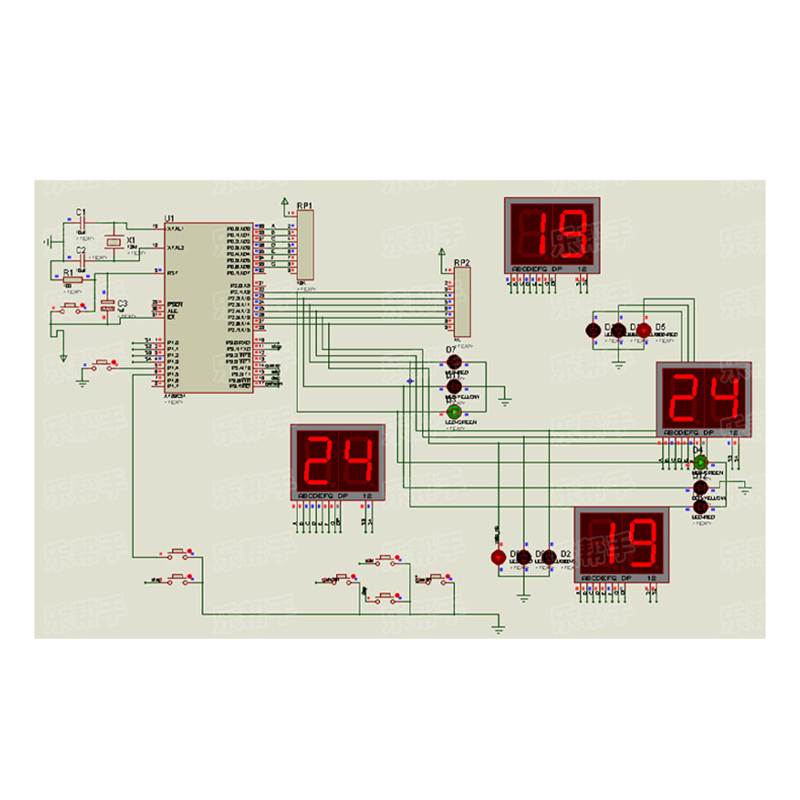 7-key 4-digit Tube Traffic Light Universal Board Module Board
