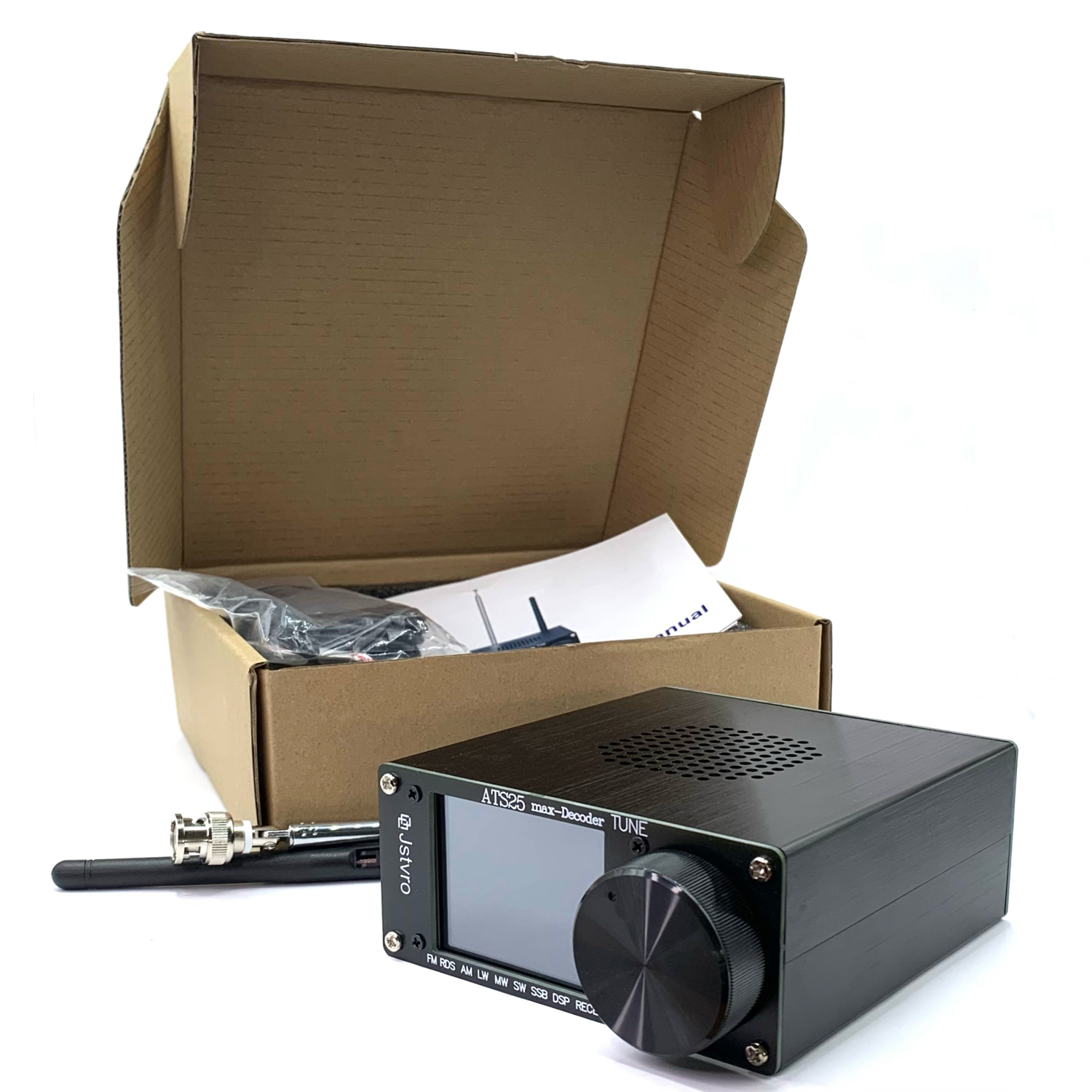 SI4732 ATS-25max-DECODER Radio Receiver 4.16 Version Adds CW RTty Decoding Function WiFi Function Four Audio Spectrum DSP Receiver FM LW (MW and SW) and SSB Built -in 3000mA Lithium Battery