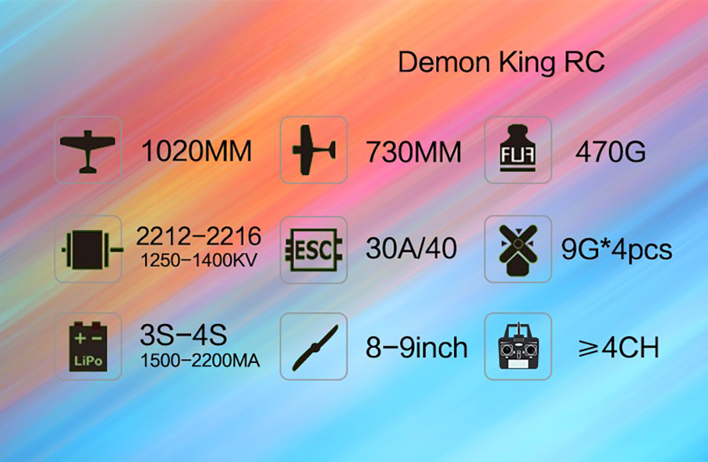 JWRC Demon King RC 1020mm Wingspan Balsa Wood RC Airplane Trainer KIT