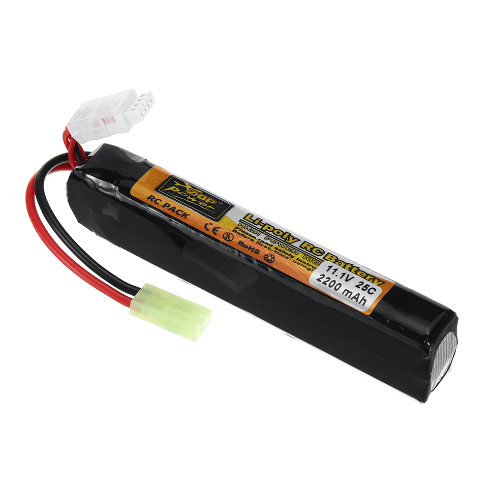 ZOP Power 11.1V 2200mAh 25C 3S LiPo Battery Tamiya Plug With T Plug Adapter Cable for RC Car