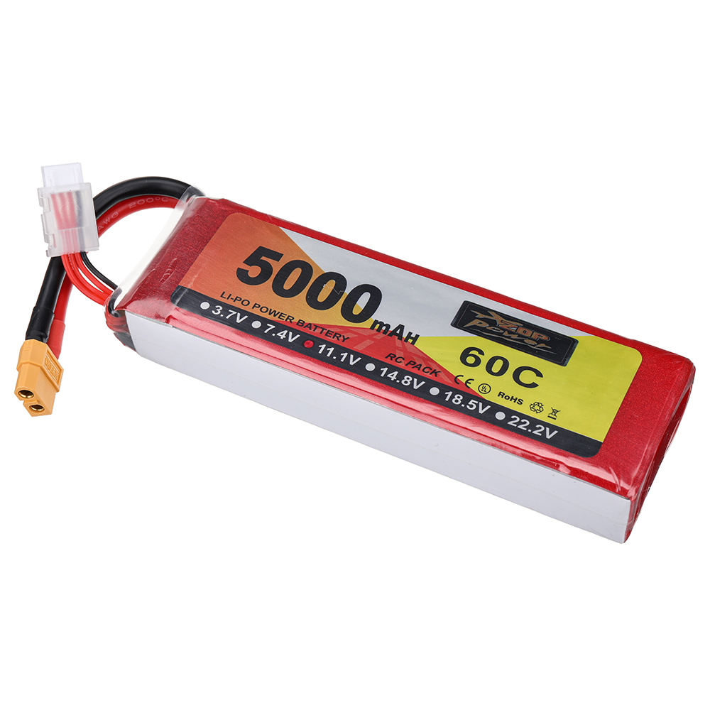 ZOP Power 11.1V 5000mAh 60C 3S LiPo Battery XT60 Plug for RC Drone