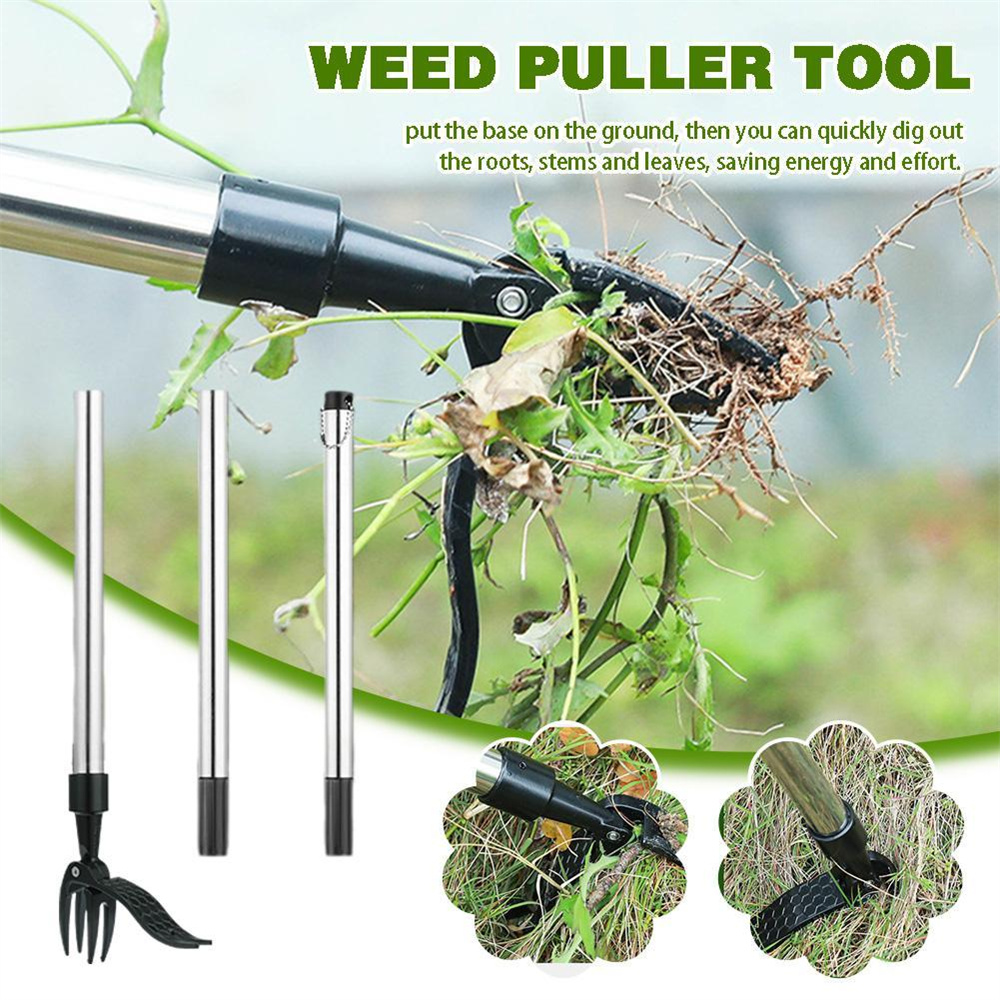 Manual Vertical Weeding Digging Grass Shovel Standing Weeding Puller Metal Weed Puller Head Garden Lawn Root Remover Weeder