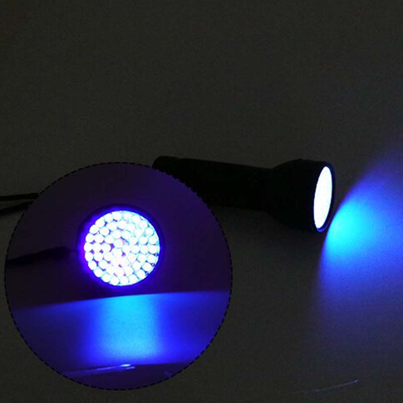 51 LED Purple Light Flashlight 395nm Handheld UV Black Light Flashlight Portable Ultra Violet Torch Lamp For Dog Cat Urine Carpet