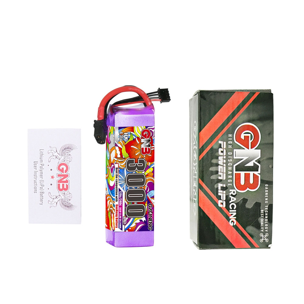 Gaoneng GNB 11.4V 3000mAh 120C 3S LiHV Lipo Battery T / XT60 / XT90 Plug for Helicopter RC FPV Racing Drone