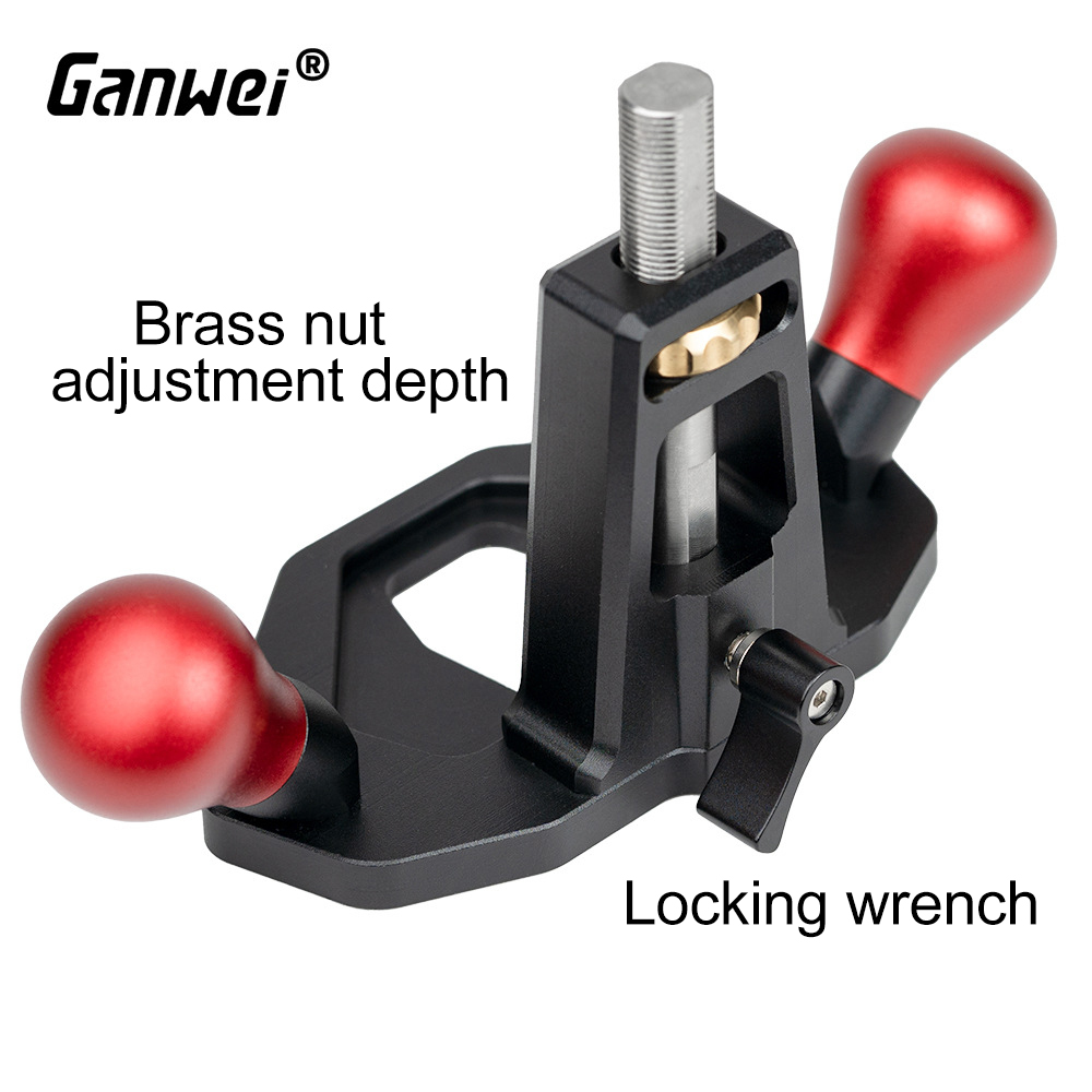 Woodworking Router Plane Depth Adjusting Screw Nut Handheld Router Planer for Right Angle Tenon Shoulder Trimming Slotting
