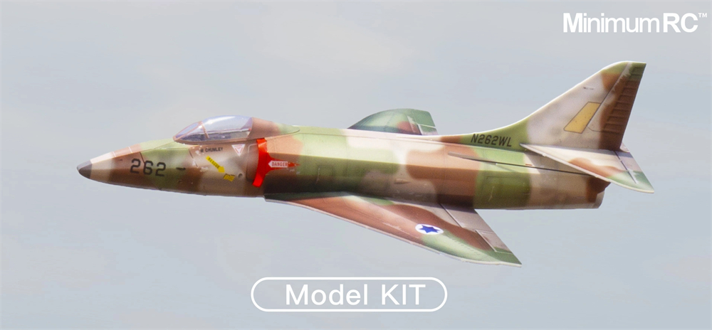 MinimumRC Douglas A4 Skyhawks 2.4GHz 3CH 290mm Wingspan 2S 30mm EDF EDF Jet RC Airplane KIT With EDF Unit