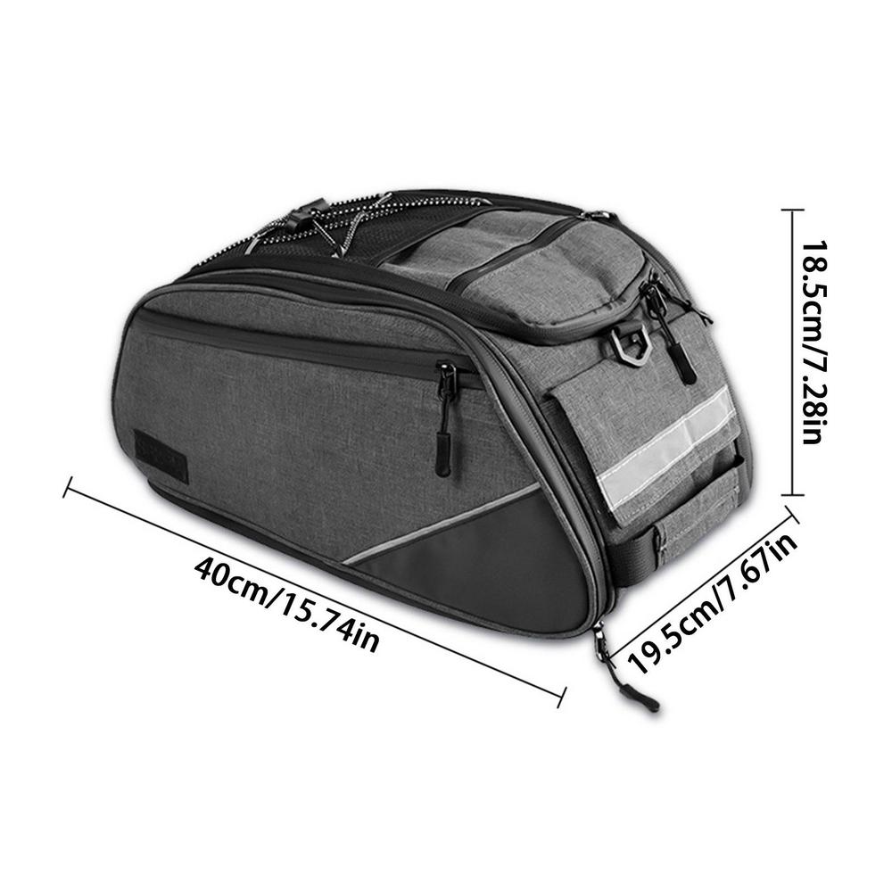 Bike Back Rack Bag Waterproof Bicycle Bag With Reflective Strip Safe Cargo Carrier Pouch Riding Supplies For Storage Cycling