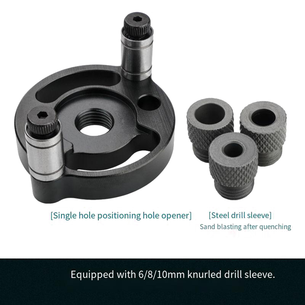 Ganwei Precision Single Hole Positioning Puncher Versatile Woodworking Tool with 6mm 8mm 10mm Drill Bit Set Adaptive Center Punching Essential for DIY Crafts and Professional Woodworking