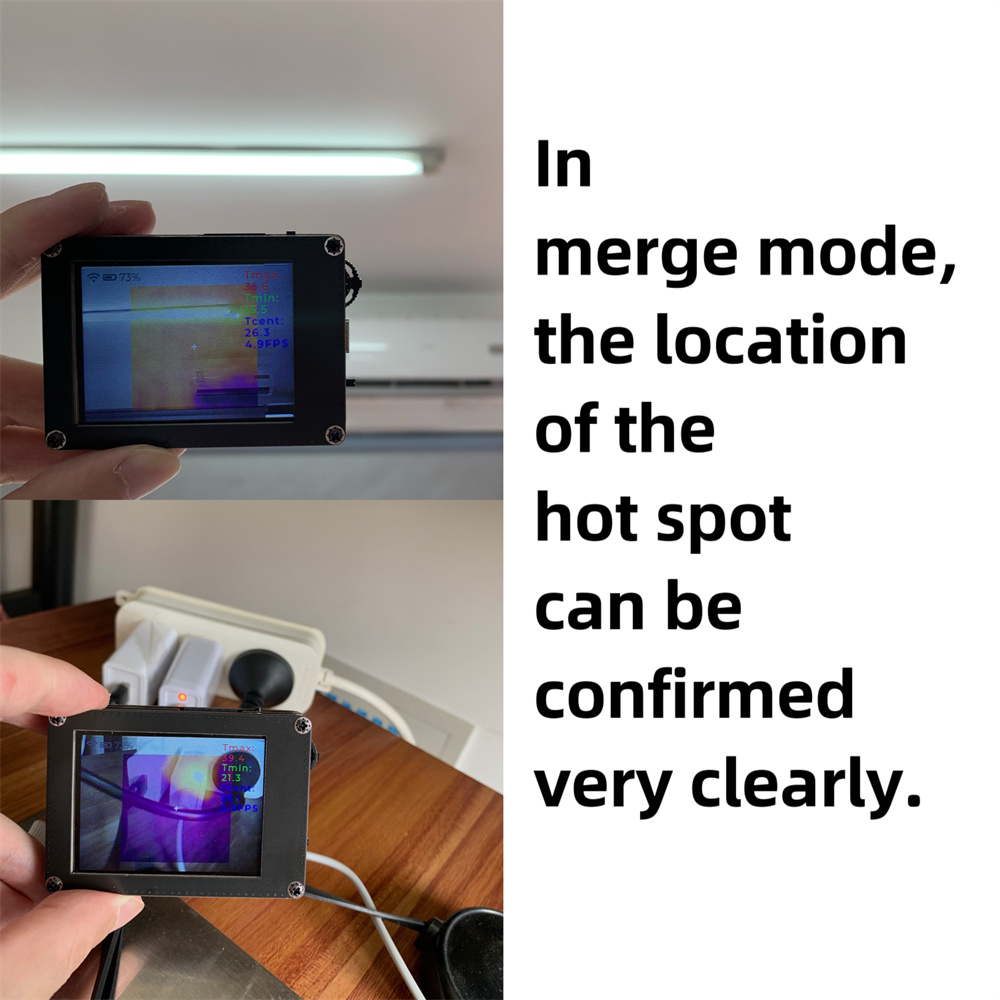 TICAM1 Industrial Infrared Thermal Imaging Camera with 200MP Visible Light Lens Thermometer Temperature Detect Floor Heating