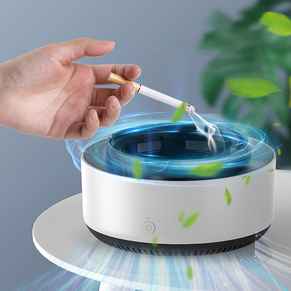 Multipurpose Ashtray with Air Purifier Function Odor Smoke Removal Ashtray Anion Automatic Purifier Ashtray