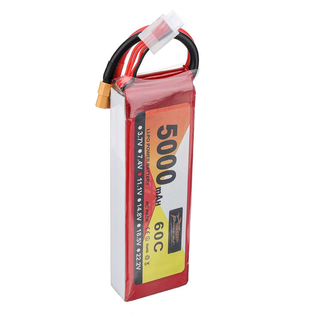 ZOP Power 11.1V 5000mAh 60C 3S LiPo Battery XT60 Plug for RC Drone