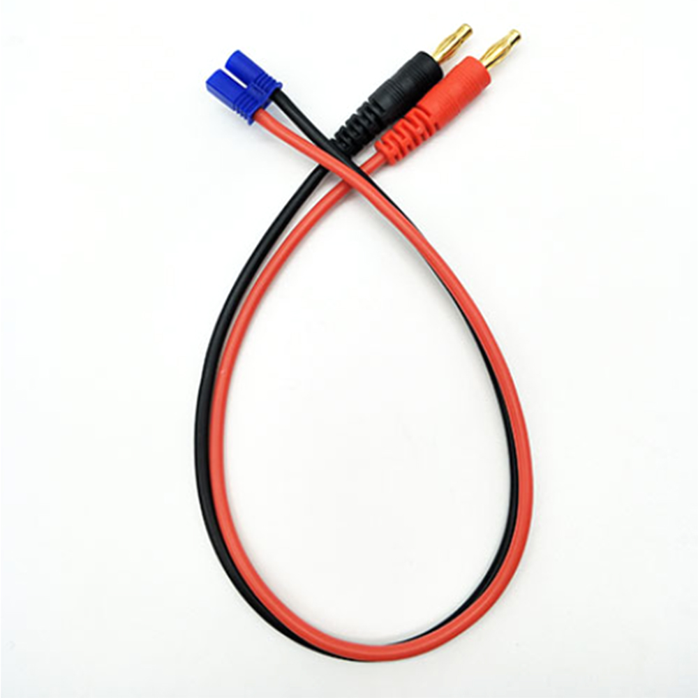 4.0mm Banana Male Plug to EC2 EC3 EC5 Male Connector Lipo Battery Balance Charging Cable 30cm Silicone Wire Charger Cable Adapter for B6 Charger RC Helicopter Vehicle Toys