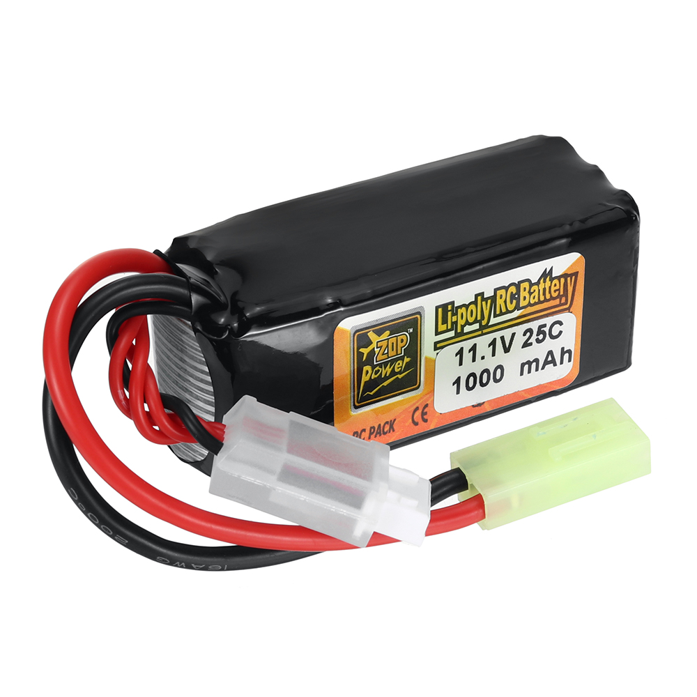 ZOP Power 3S 11.1V 1000mAh 25C LiPo Battery T Plug for RC Car FPV Racing Drone Airplane Helicopter