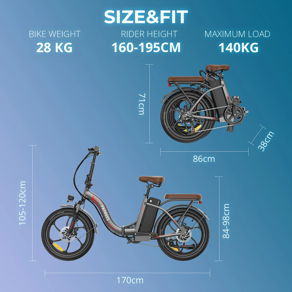 [EU Direct] FAFREES F20+ PRO Electric Bike 36V 22.5AH Battery 250W Motor 20inches Tires Cadence Sensor 85-100KM Max Mileage 140KG Max Load Folding Electric Bicycle