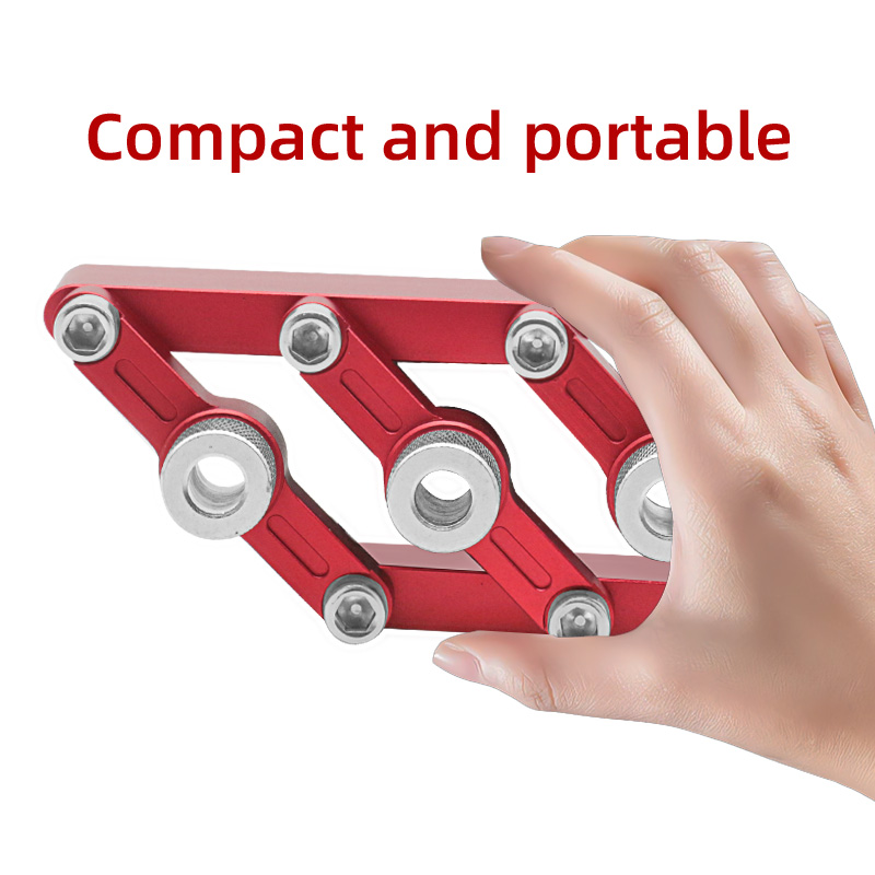 Self Centering Dowelling Jig Woodworking Joinery Hole Drill Guide Wood Dowel Hole Positioner Locator with 3-10mm Drill Sleeves
