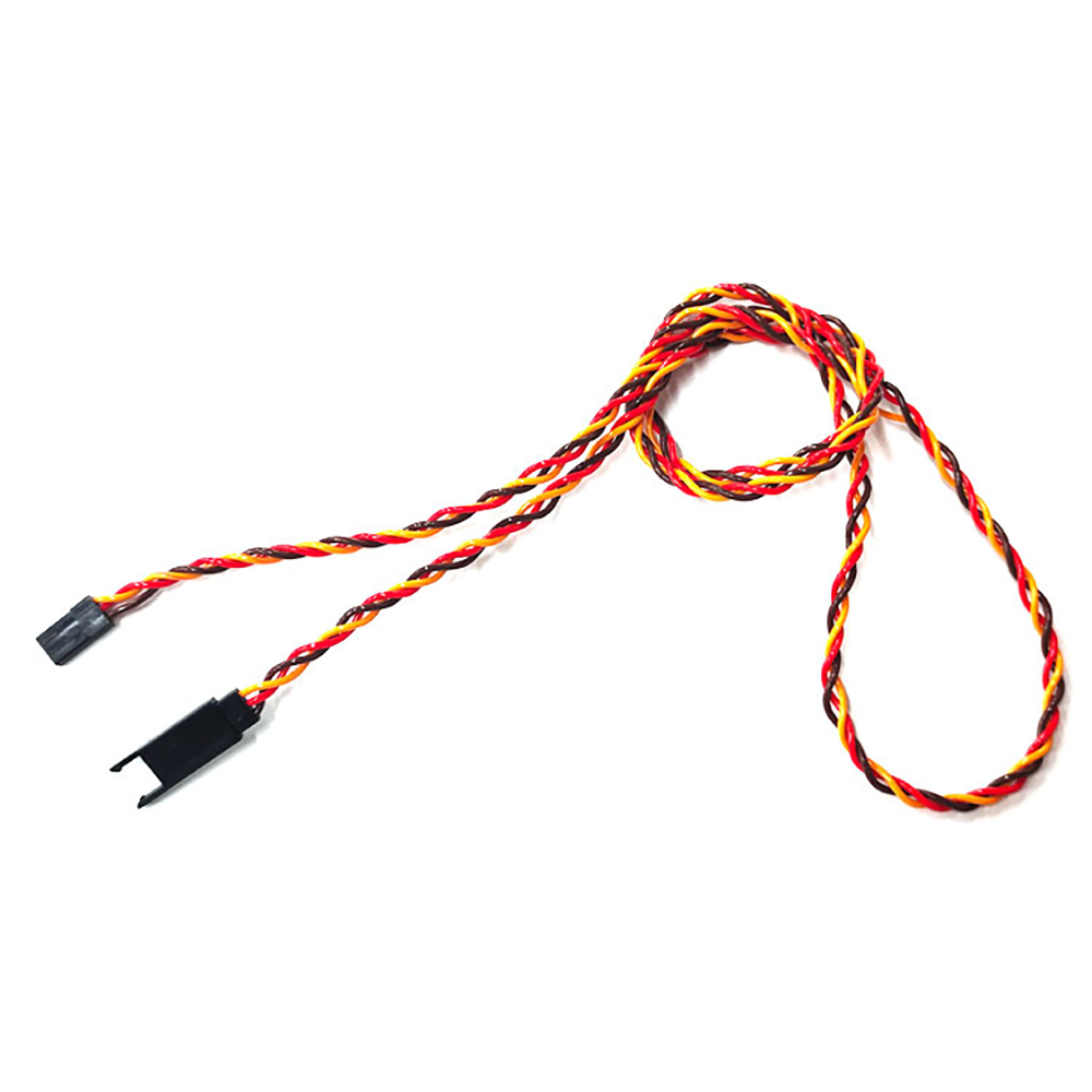 5PCS 15cm/30cm/100cm 22AWG 60 Core Twist Wire Servo Extension Cable Male to Female Plug With Anti-loose Hook Compatible Futaba For RC Airplane FPV Racing Drone
