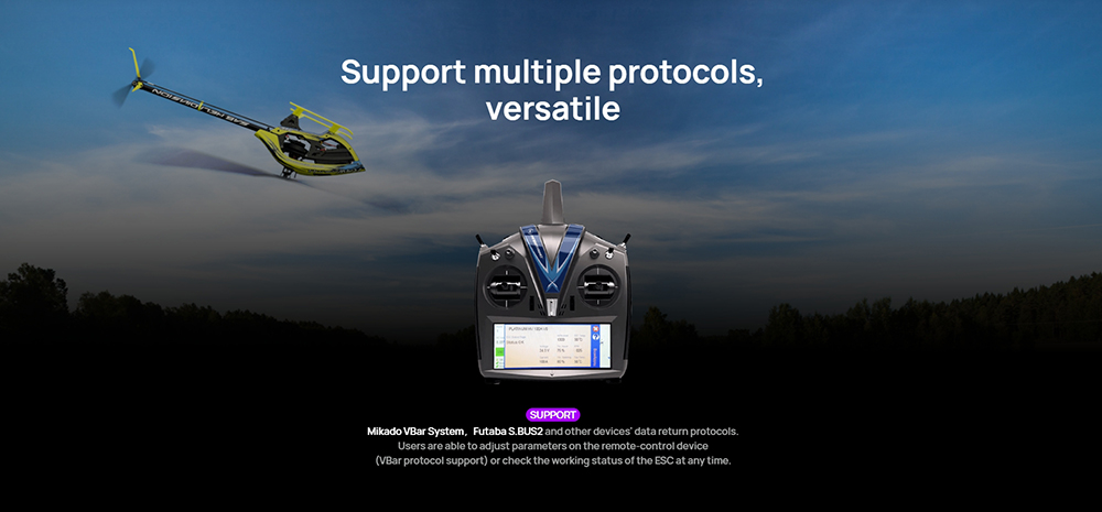 Hobbywing Platinum 120A V5 VBar Telemetry Ready Brushless ESC for Helicopter
