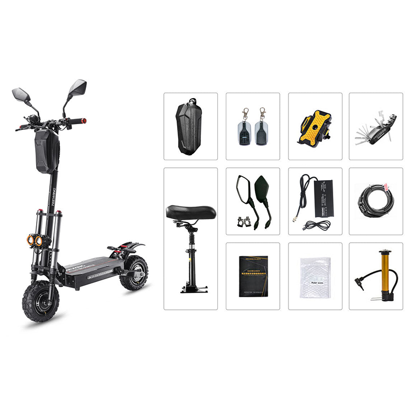 [US DIRECT] Teewing X4 60V 33Ah 5600W Dual Motor 11 Inch Electric Scooter 62KM Range 200KG Max Load