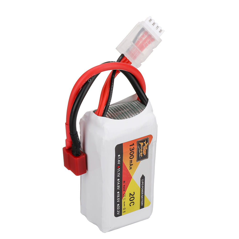 ZOP Power 11.1V 1300mAh 20C 3S LiPo Battery T Plug for RC Car