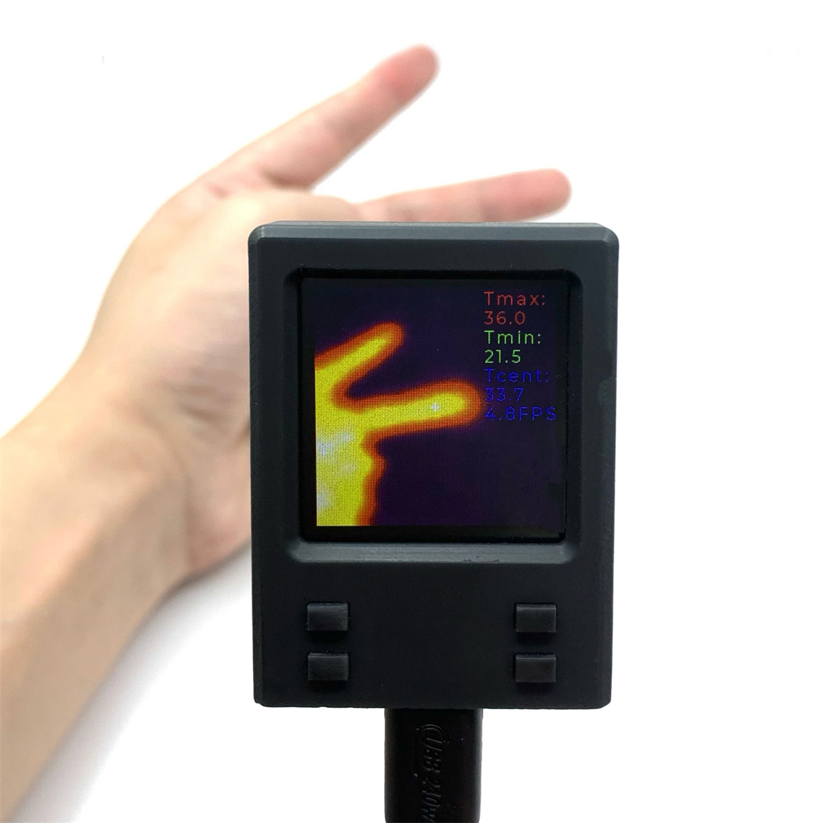 5 in 1 HeatTech TIP Portable Thermal Imager 32x32 Resolution Adjustable Emissivity WiFi Connectivity Accurate Temperature Measurement and Visualization Compact and Lightweight Enhance Your Thermal Imaging Capabilities