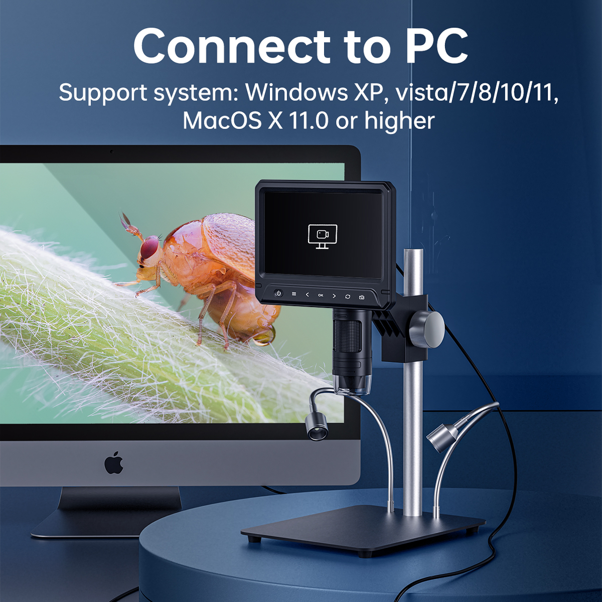 INSKAM 331-A 1600X 12MP HDMI USB Digital Microscope Camera 7