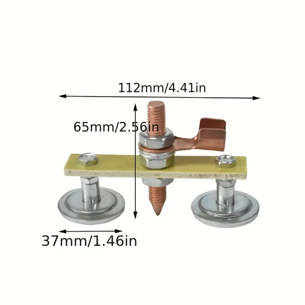 1PCS Copper Magnetic Welding Support with 35mm Disc Single or Double Head Options for Electric Welding Ground Clamp Spotter Connector