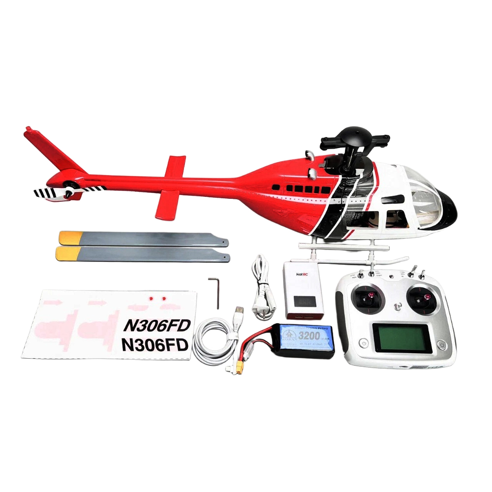 ROBAN Bell-206 450 Class 2.4G 11CH GPS Stabilized Scale Flybarless RC Helicopter RTF With X1 Flight Controller