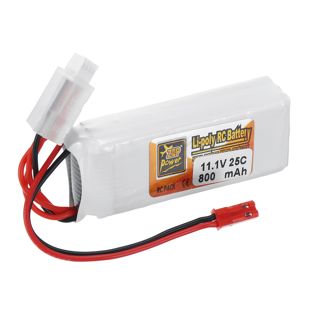 ZOP Power 11.1V 800mAh 25C 3S LiPo Battery JST Plug for RC Drone